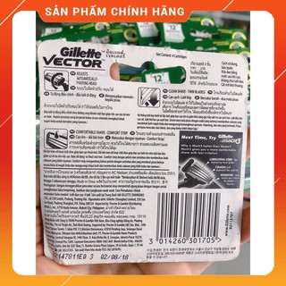 Lưỡi dao cạo Gillette Vector 2 lưỡi kép