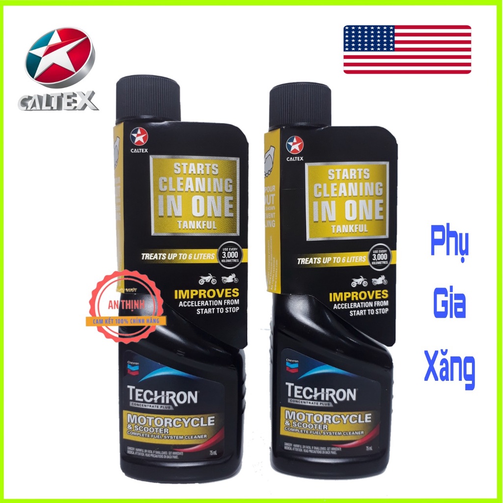 Phụ gia vệ sinh buồng đốt, kim phun xe máy CALTEX TECHRON CONCENTRATE PLUS 75ml