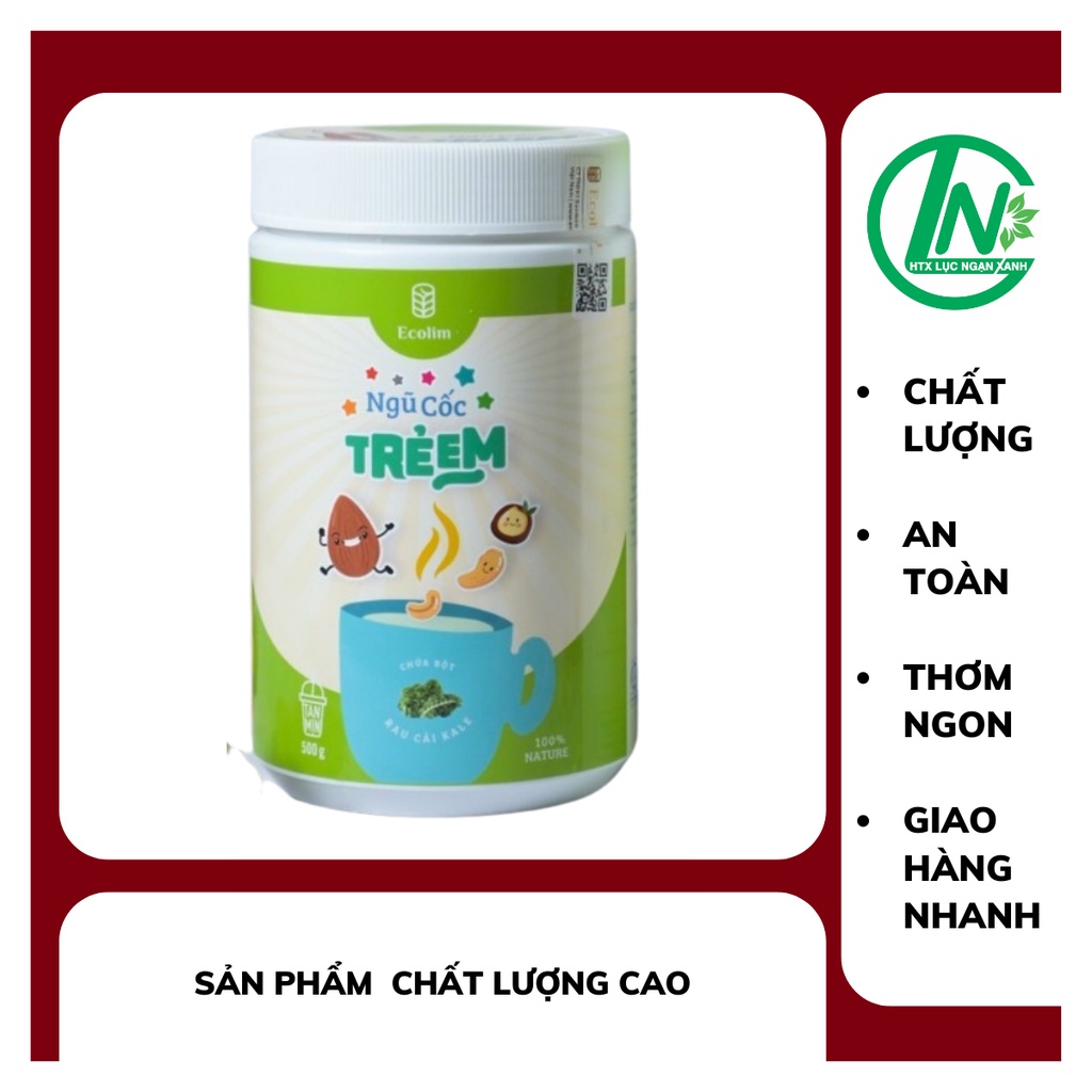 Bột Ngũ Cốc Cho Trẻ Em ECOLIM Cao Cấp Dinh Dưỡng An Toàn Từ Thực Vật 500g