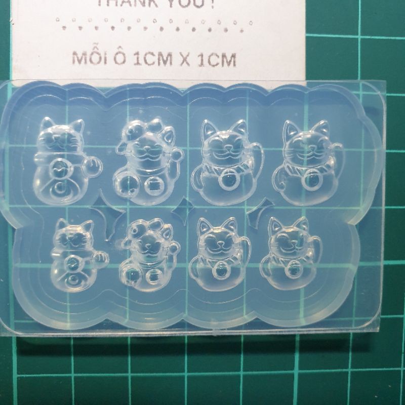 Khuôn silicon mèo thần tài