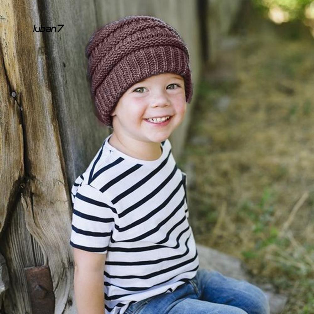 Mũ Len Beanie Thời Trang Giữ Ấm Cho Bé