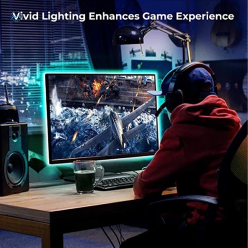 Bộ Dây Đèn LED Nền Màn Hình Máy Tính/TV/Laptop DIY Cổng USB | BigBuy360 - bigbuy360.vn