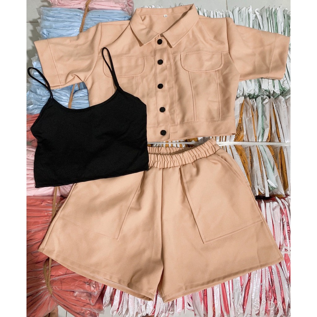 Bộ áo vest quần ngắn xịn xò (kèm hình thật) | BigBuy360 - bigbuy360.vn
