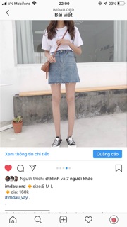 Chân váy denim