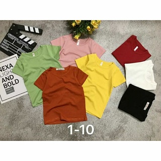 Combo 3 áo thun cổ tròn size 1-10 từ 7-22kg siêu mềm mặc cực mát cho bé trai và bé gái