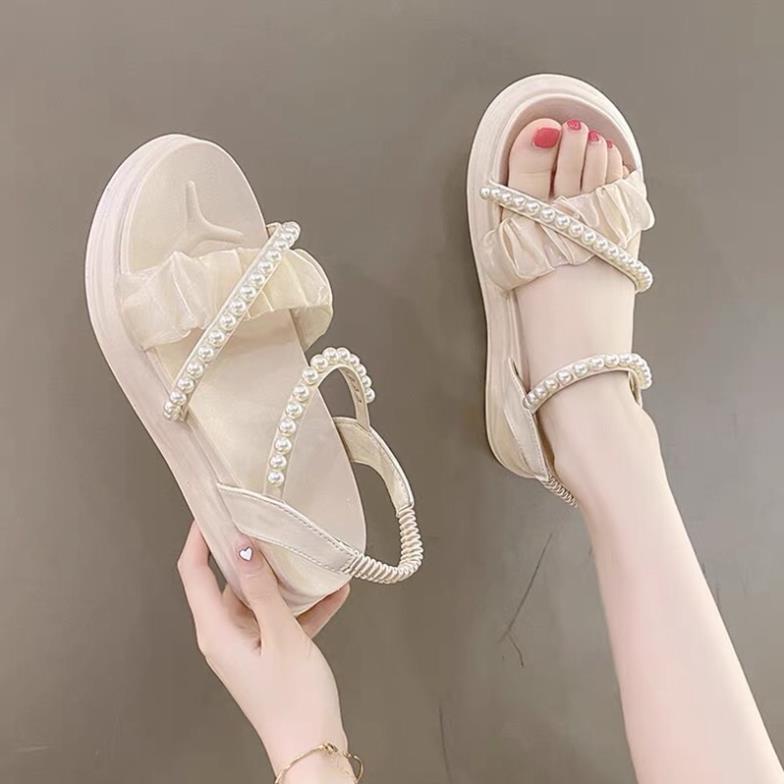 Dép sandal QUAI NGỌC phối Lưới Hàng QC Cao Cấp