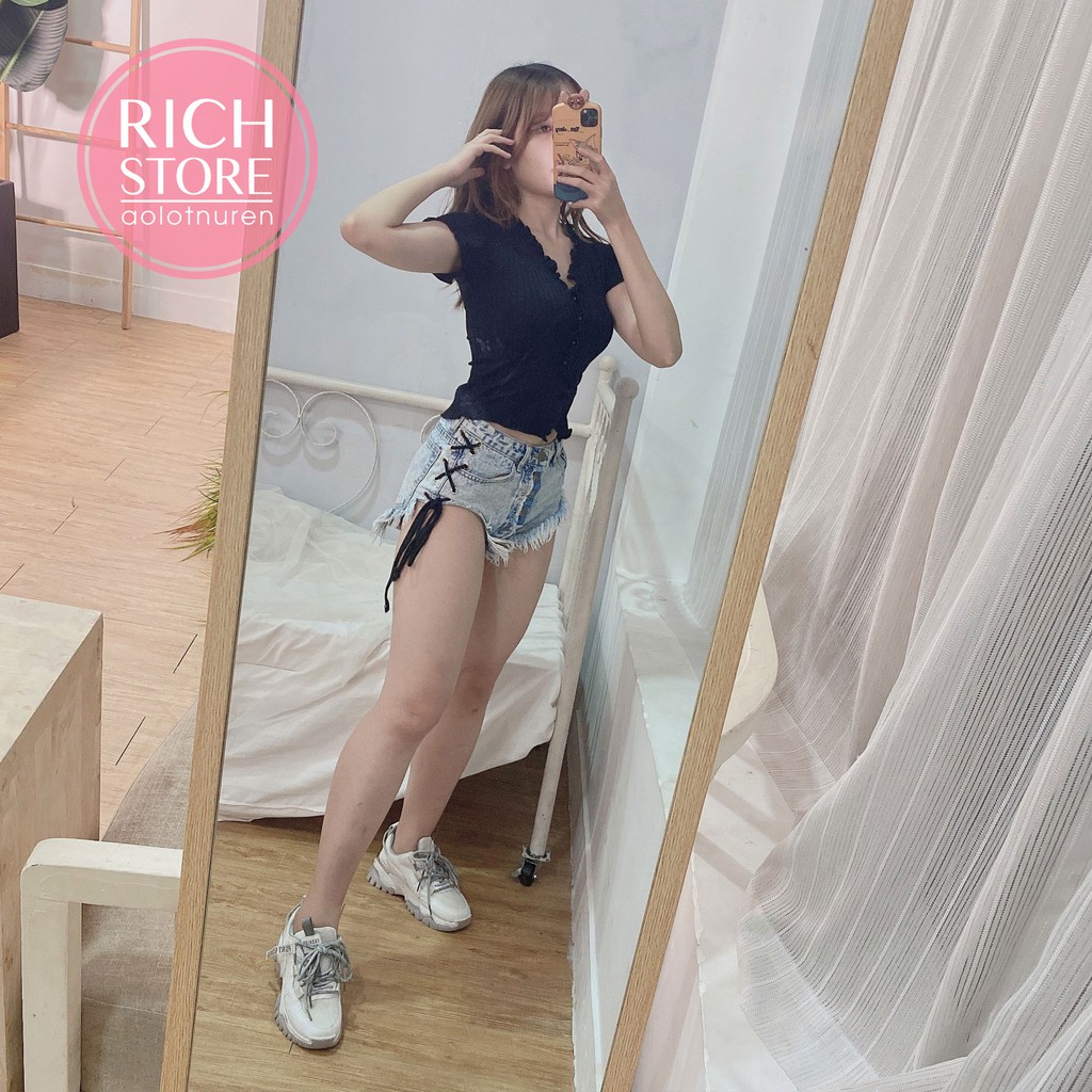 Áo croptop Jennie 4 màu RICH STORE CRT70