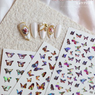 Sticker nails - hình dán móng 3D bướm hologram