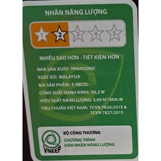 [F48CZL] [GIAN HÀNG UY TÍN] [HÀNG CHÍNH HÃNG] Quạt Trần Panasonic F‑48CZL