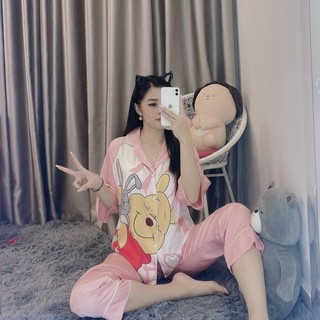 Bộ ngủ nữ dài gấu pooh