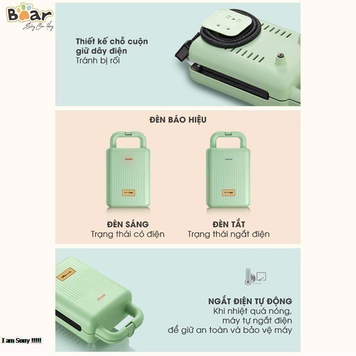 Máy kẹp nướng bánh Bear DBC-P06N2