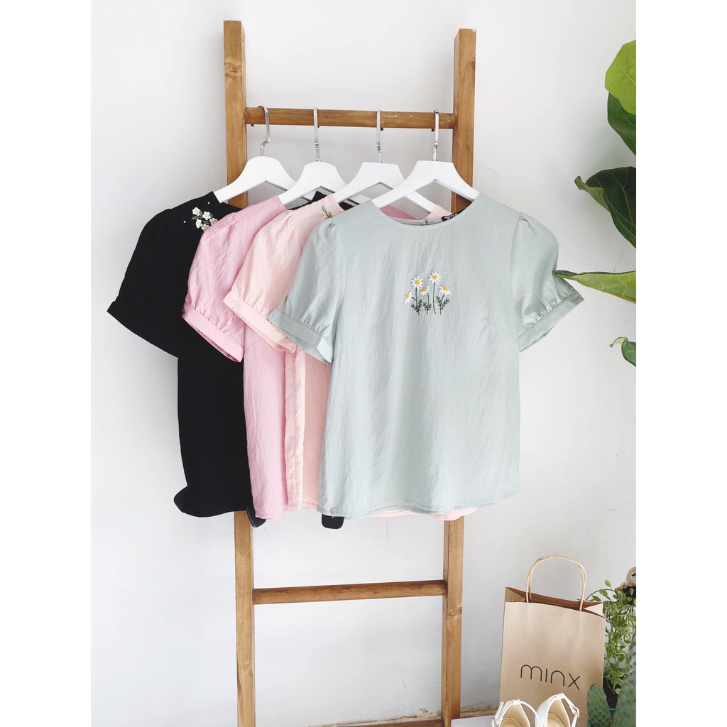 MINX - Áo Thêu Tay Kella Top (Thêu hoa màu hồng)