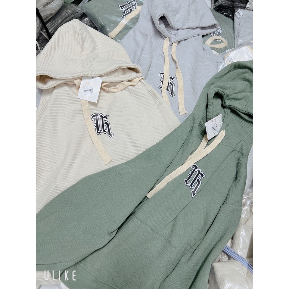 Hoodie Nam Nữ Hình Ngực Chất Tăm Dáng Rộng Unisex Tay Bồng Mũ To 2 Lớp Hàn Quốc Bassic