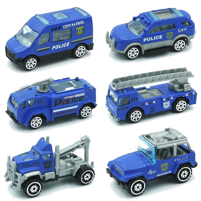 Đồ chơi Bộ 6 xe kim loại mini siêu nhẹ.