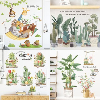 Decal dán tường hoa lá, decal dán tường cây xanh giá siêu rẻ