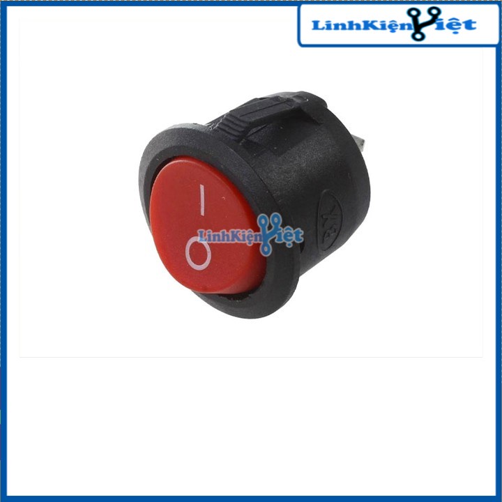 Công Tắc Bập Bênh Tròn Loại To 20mm KCD1-105 6A/250V 2 Chân 2 Chế Độ ON-OFF