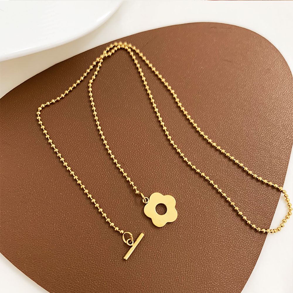 Vòng cổ choker nữ bằng hợp kim mặt bông hoa rỗng thời trang bohemian phong cách Hàn Quốc