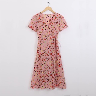 Đầm mãi tà đắp buộc dây eo