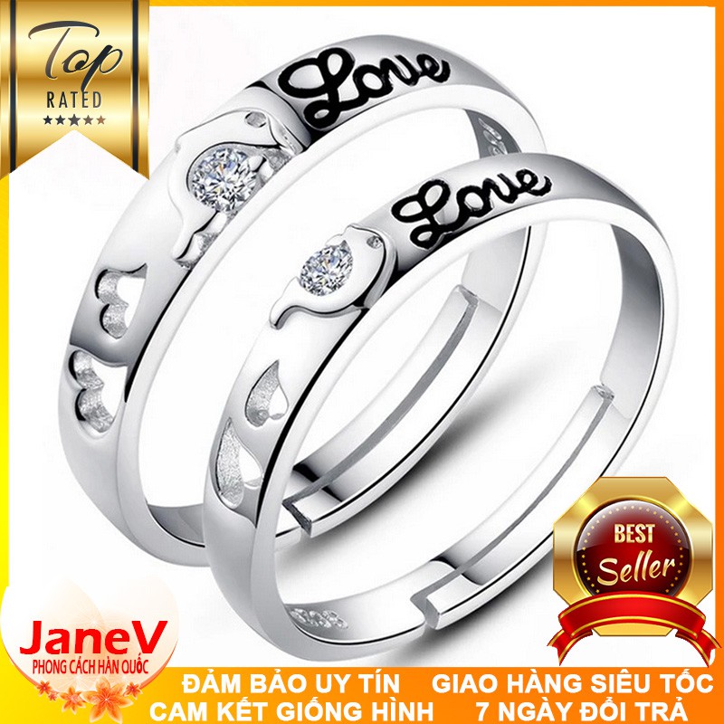 Nhẫn Cặp Nam, Nữ Phong Cách Hàn Quốc NC126