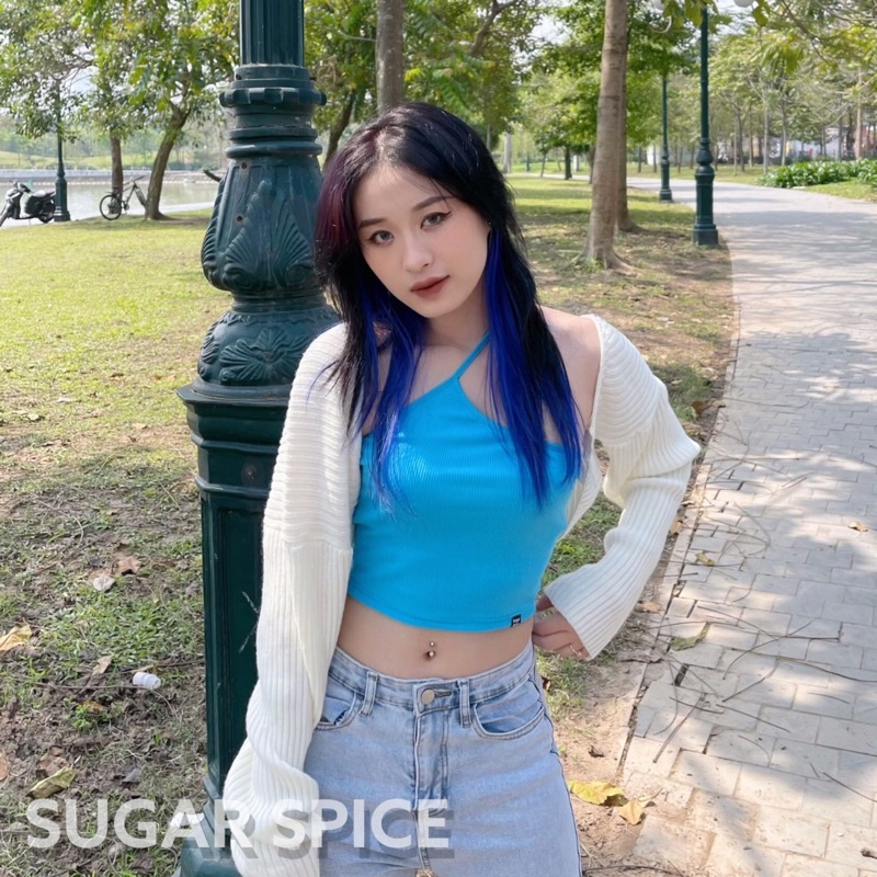 Áo Dây Croptop, Áo Croptop Dây Thun Gân SUGAR SPICE - Loli Top