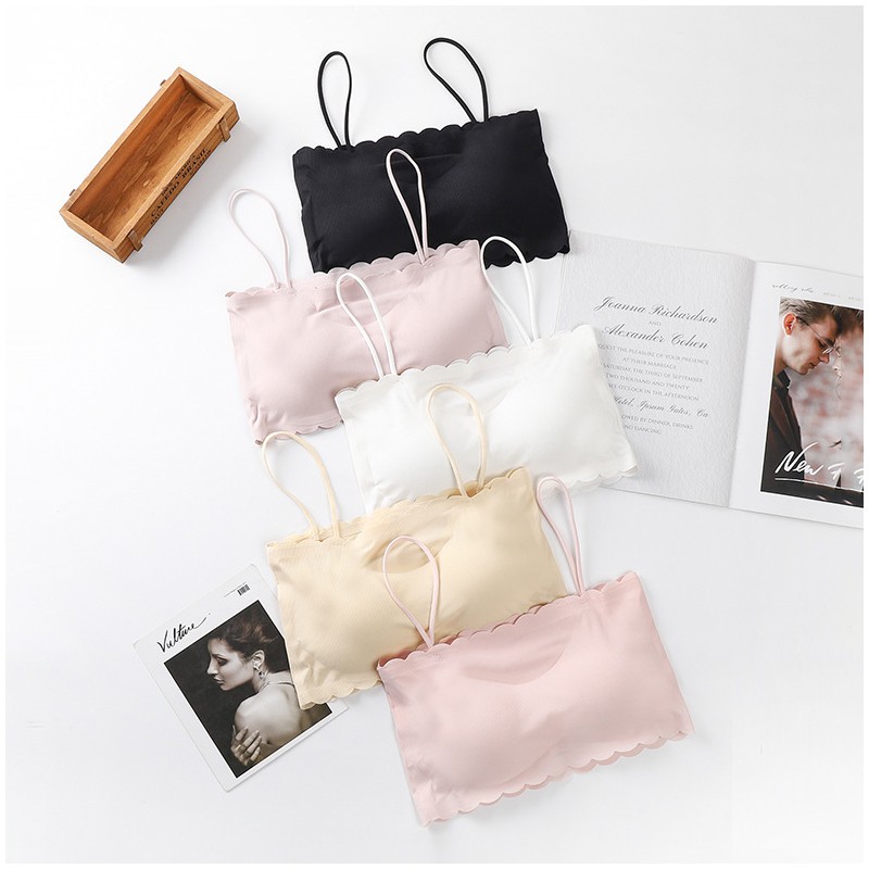 Áo bra 2 dây su gân tăm lượn sóng cực mát