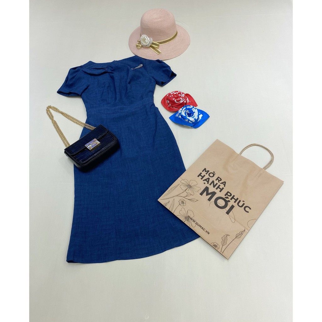 [Mã MABR07062 giảm 8% tối đa 50K đơn từ 249K] Đầm ôm nữ phối phụ kiện sang trọng GUMAC DB618 | BigBuy360 - bigbuy360.vn