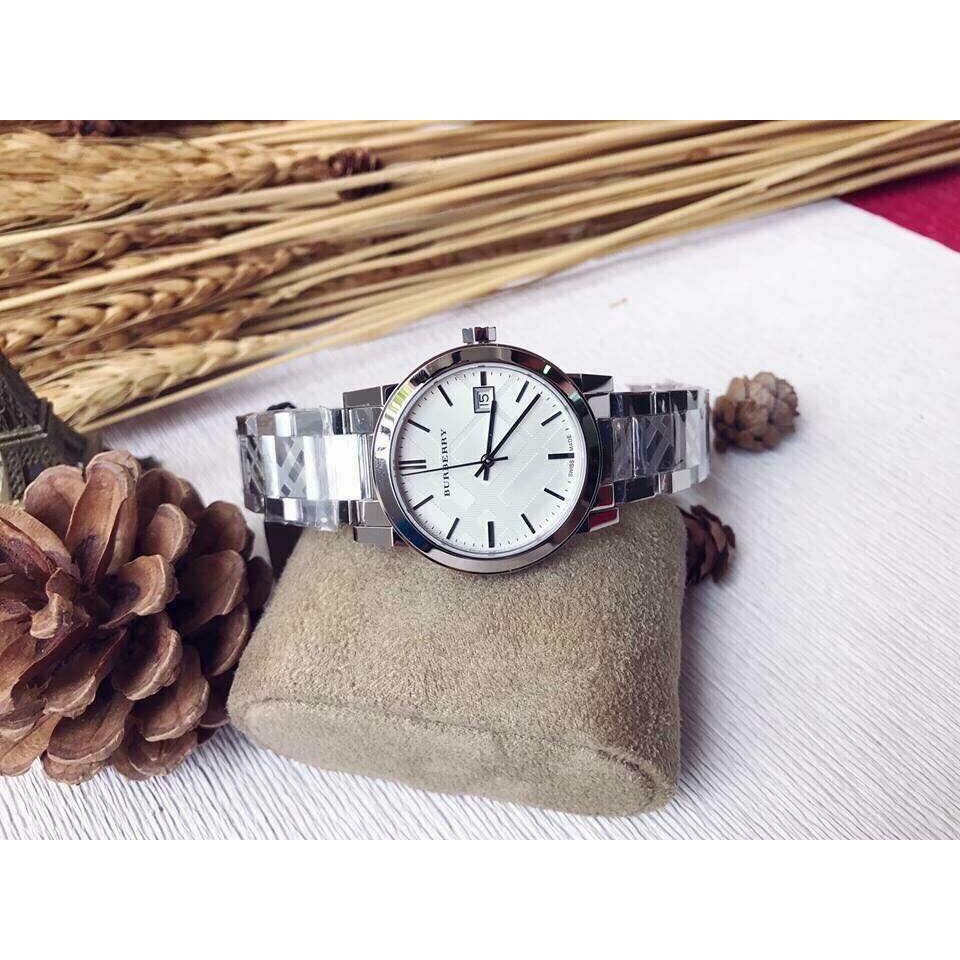 Đồng hồ Bubery Nữ cao cấp chạy pin máy Nhật size 28-34mm dây vân kim loại màu trắng
