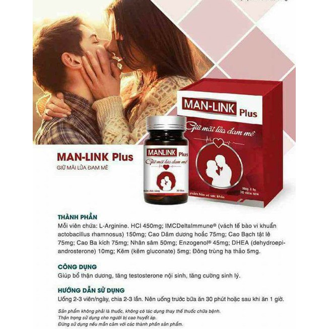 [CHÍNH HÃNG] Manlink Plus– Giữ Lửa Đam Mê Cho Nam Giới