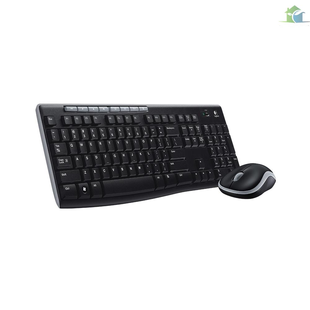 LOGITECH Combo bàn phím và chuột không dây Ligitech MK270 2.4GHz kèm 8 phím đa phương tiện cho PC Laptop