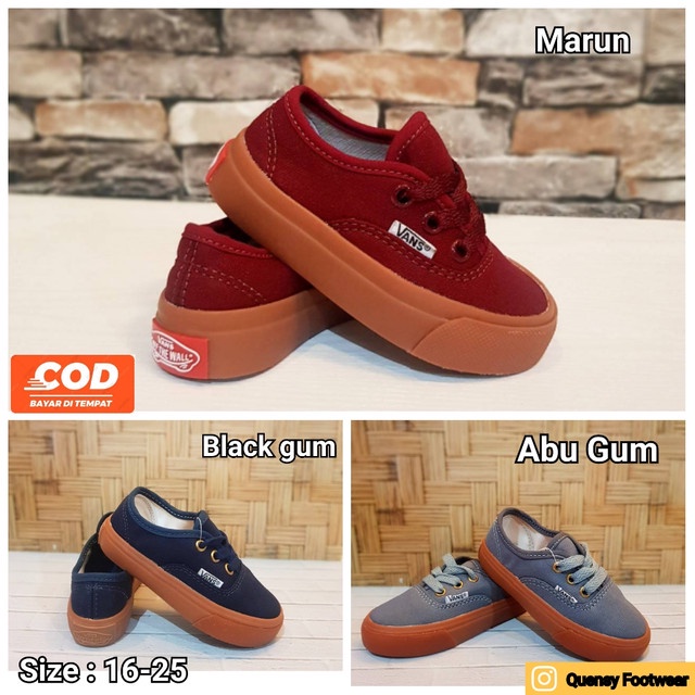 VANS Giày Thể Thao Thời Trang Cho Bé Gái 6 12 Tháng Tuổi 16-25
