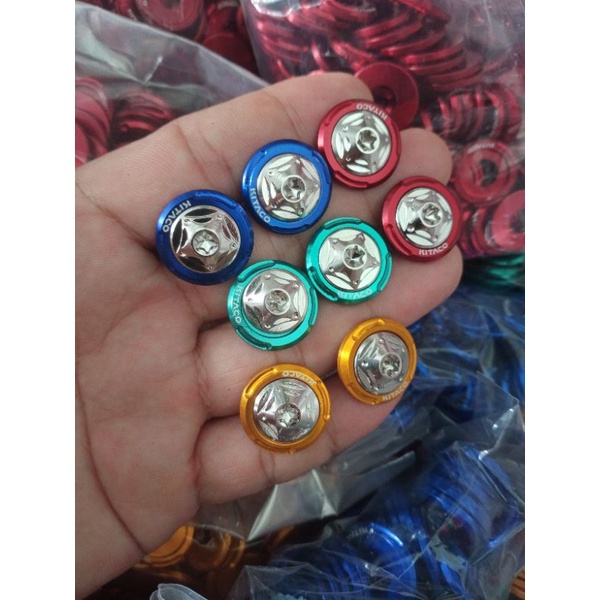 Lông đền kitaco gắn các size ốc 6,8,10 ly nhôm CNC.
