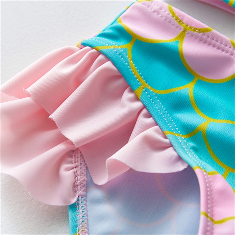 Bộ Đồ Bơi Hai Mảnh Thời Trang Nàng Tiên Cá Phong Cách Mới 2022 Cho Bé Gái 3-12 Tuổi