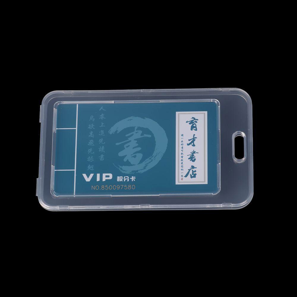 Set 2 Bao Đựng Thẻ Bằng Nhựa PP Trong Suốt Hai Mặt Chống Trộm Giá Đỡ