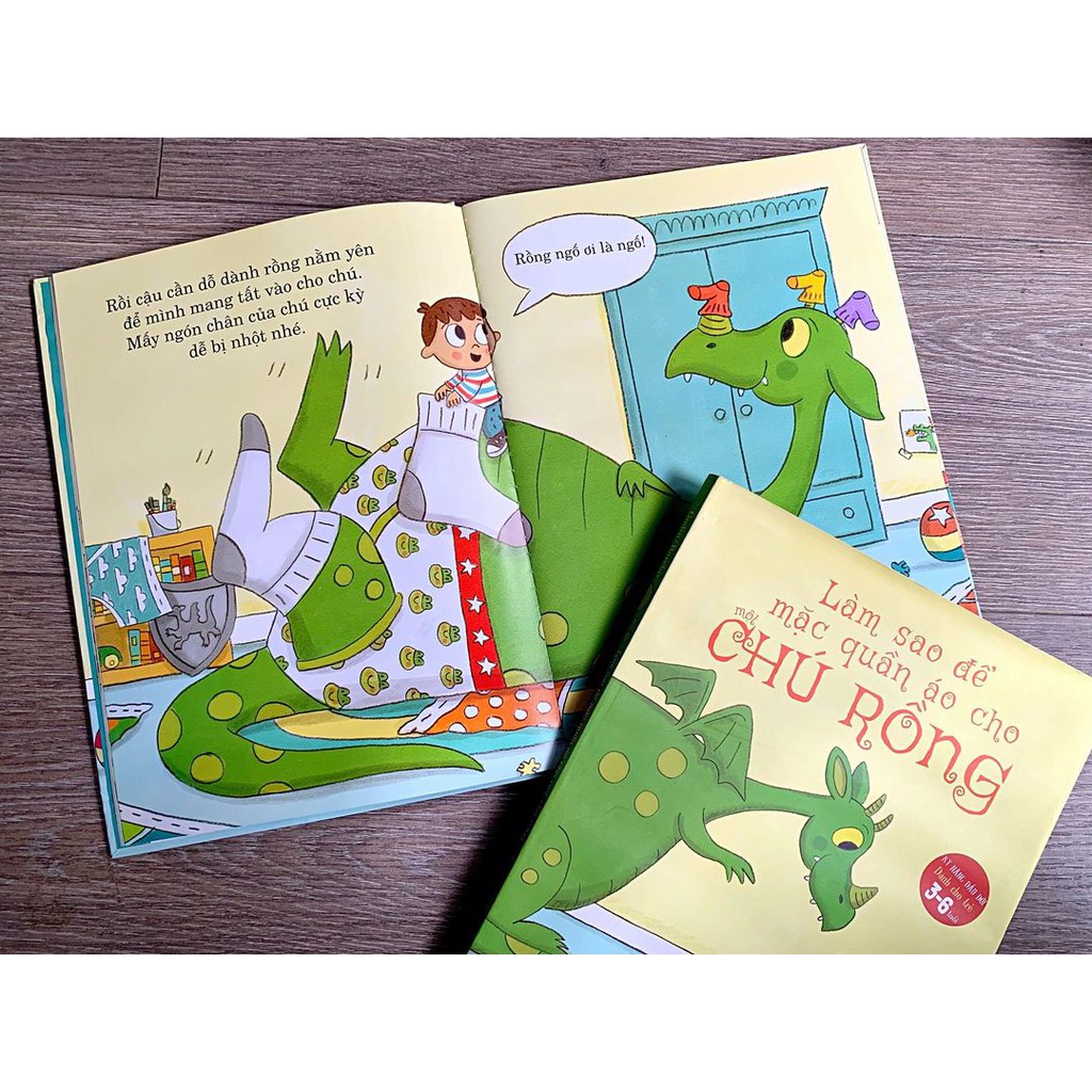 Sách - Làm sao để mặc quần áo cho một chú rồng - Crabit Kidbooks