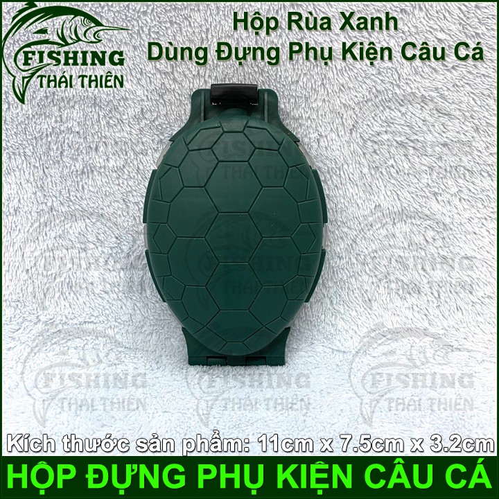 Hộp Rùa Xanh Đựng Phụ Kiện Câu Cá Lưỡi Câu Chì Khóa Ma Ní Hạt Chặn Khóa Link