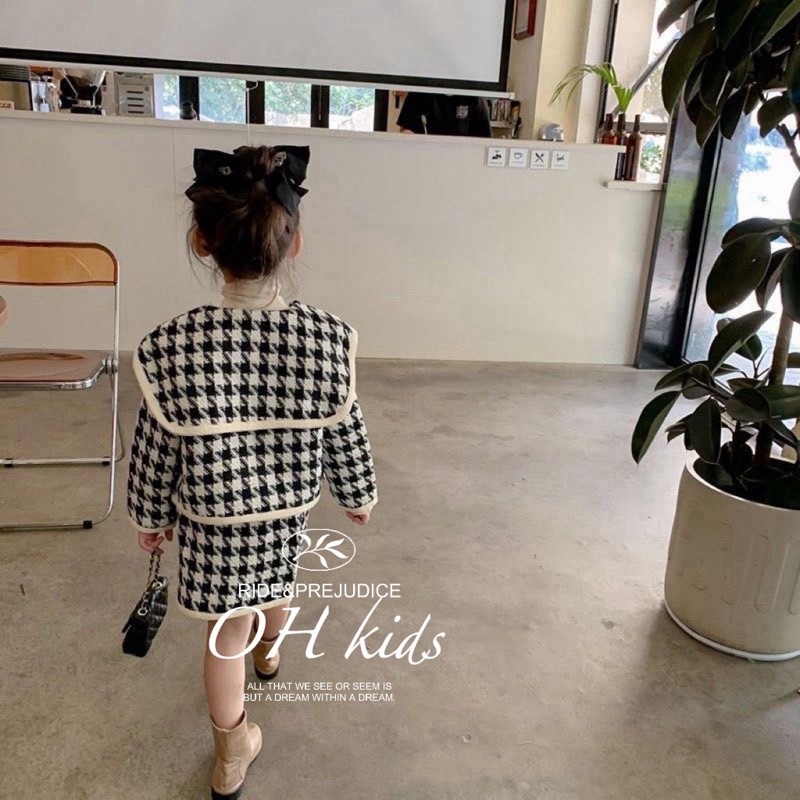 Sét dạ kim sa 2 chi tiết bé gái