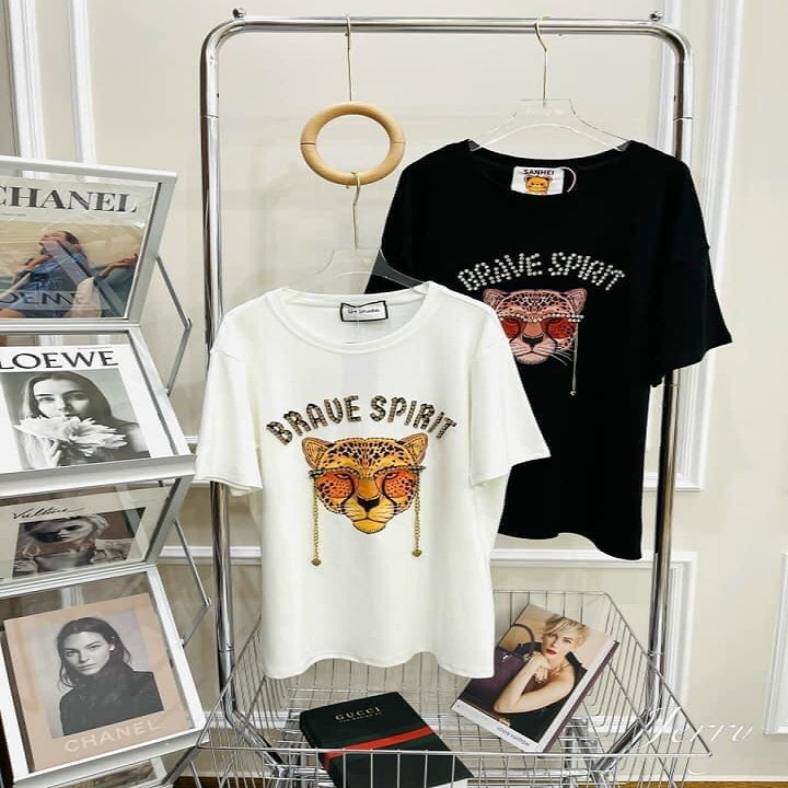 Áo phông Bigsize nữ hình con hổ, áo thun tay ngắn fom to ,chât liệu cotton khô