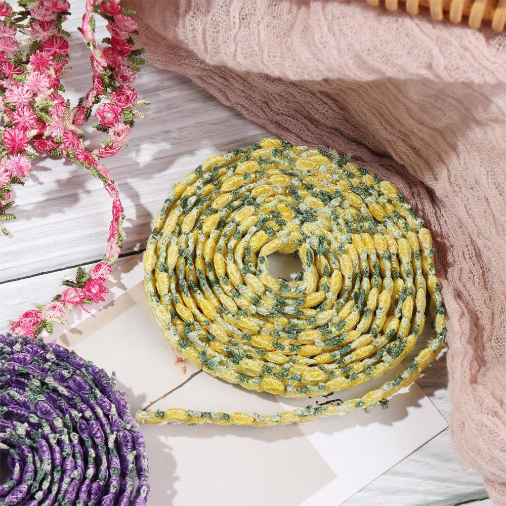 1 Dải Vải Ren Polyester Thêu Hoa Thủ Công DIY Cho Váy Cưới