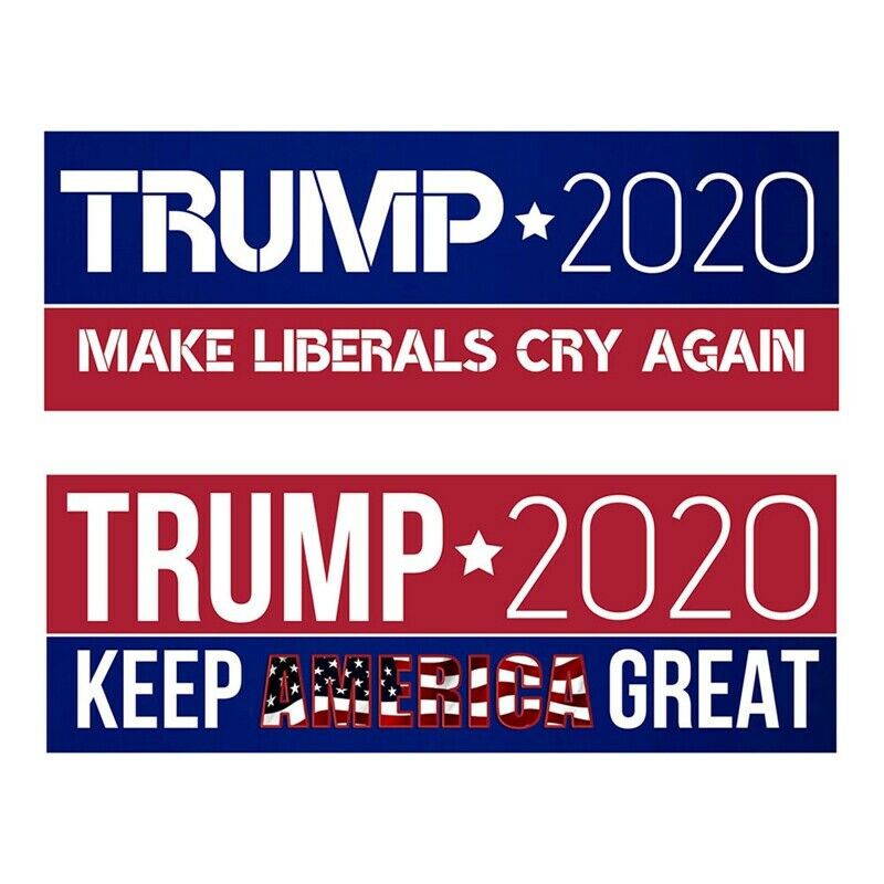 Decal Dán Trang Trí Xe Hơi In Chữ Trump 2020 Make America Great Again