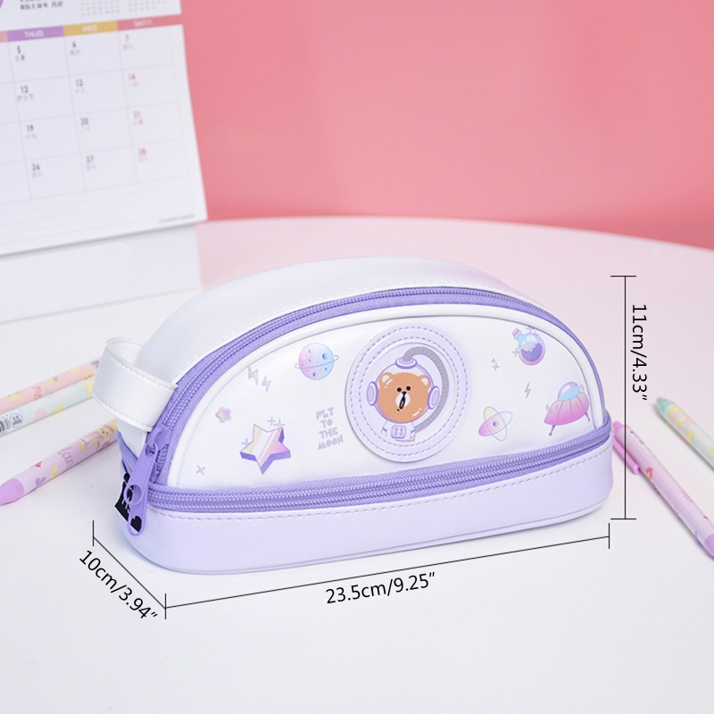 Túi Đựng Bút Cầm Tay Chống Nước Có Khóa Kéo Cho Học Sinh Nam Nữ