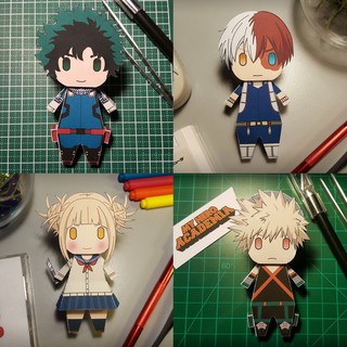 Mô hình giấy in hình nhân vật HỌC VIỆN ANH HÙNG Boku No Hero Academia papercraft anime chibi trưng bày