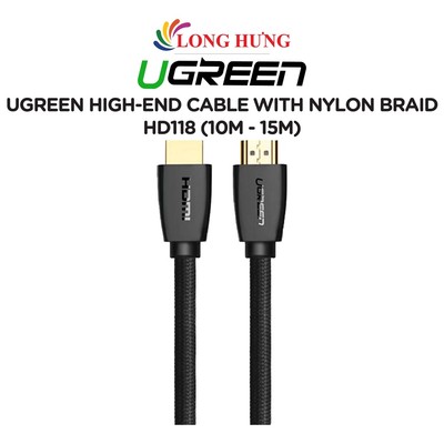 Cáp HDMI 2.0 Ugreen High-End Cable with Nylon Braid HD118 (10M - 15M) - Hàng chính hãng