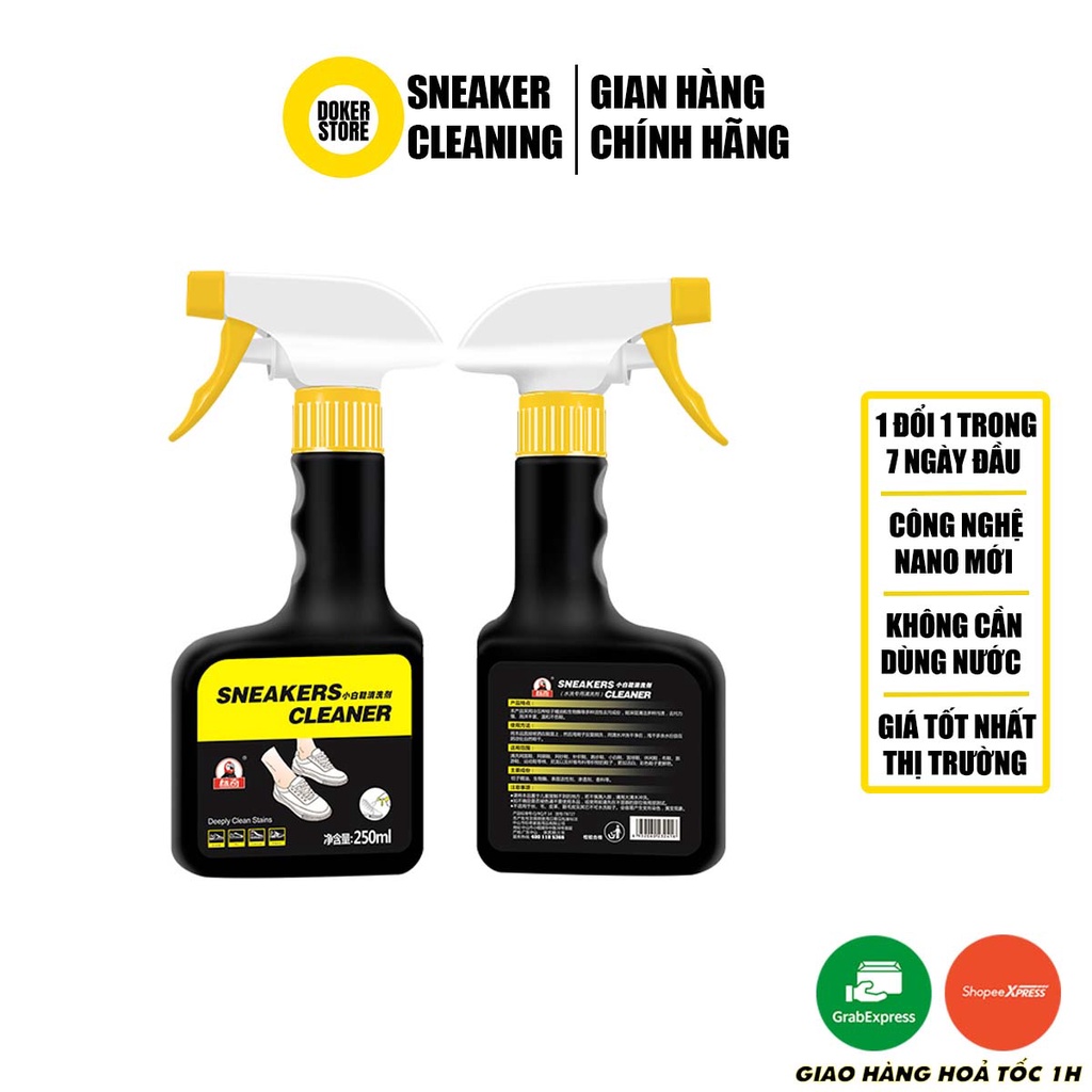 Bình xịt vệ sinh giày sneaker trắng SNEAKERS CLEANER 250ml