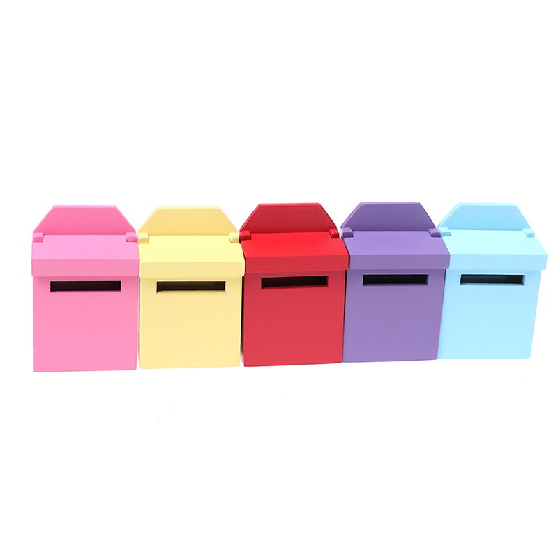 Coagulatepower 1:12 dollhouse min wood mailbox fairy mail sticker dollhouse door accessories