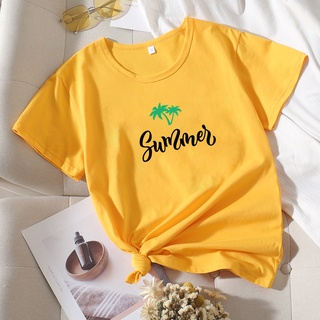 Áo thun vàng đi biển SUMMER tay ngắn 🌴🌴🌴
