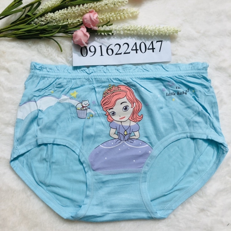 Set 5 Quần lót bé gái size lớn cao cấp, quần lót trẻ em cotton chất siêu mền mát