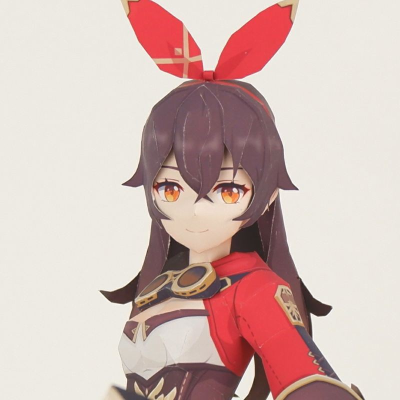 Mô hình giấy anime girl Anime Game  Amber