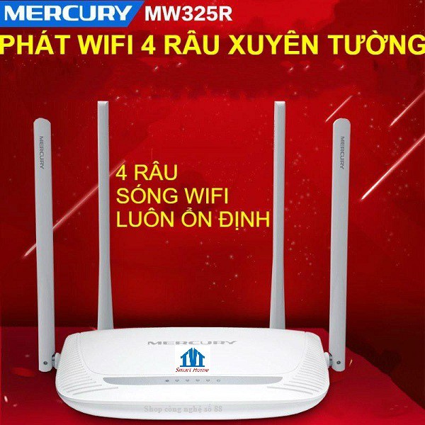 [CỰC RẺ ] Wifi Mercusys 4 râu 325R