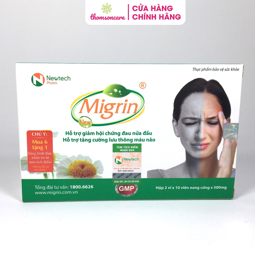 Migrin Có tem tích điểm 6h tặng 1h - hỗ trợ giảm đau nửa đầu - hoạt huyết dưỡng não | BigBuy360 - bigbuy360.vn