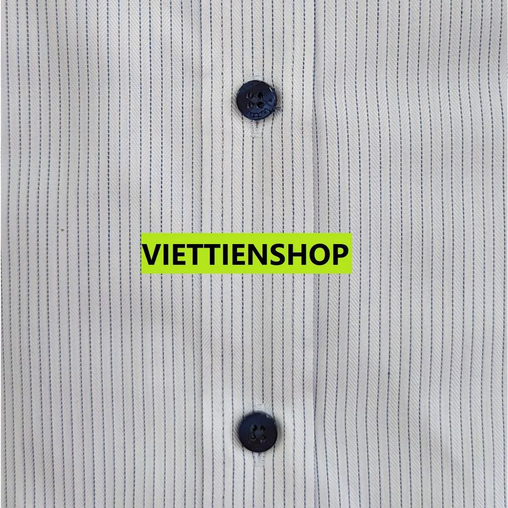ÁO SƠ MI VIỆT TIẾN DÀI TAY VẢI TRE KẺ SỌC